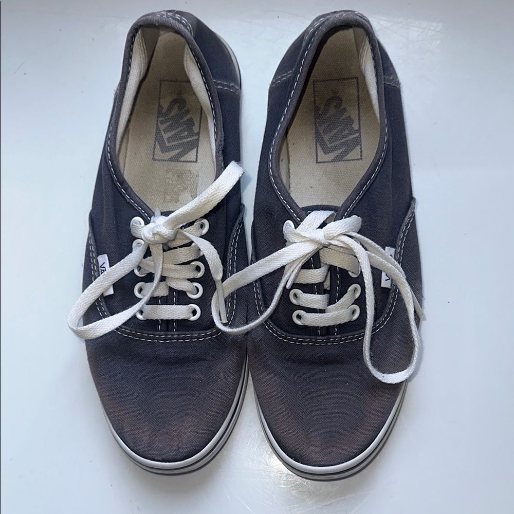 Vans Navy Blue Canvas Classic Sneakers - Size 7